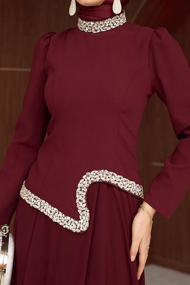 Gönül Tesettür Abiye - Bordo