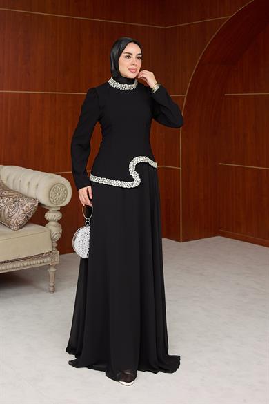 Gönül Tesettür Abiye - Siyah