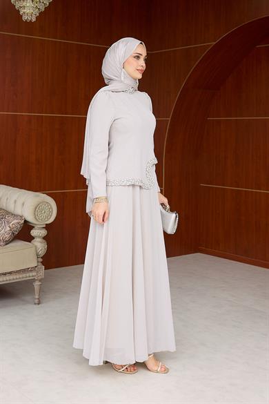 Gönül Tesettür Abiye - Vizon