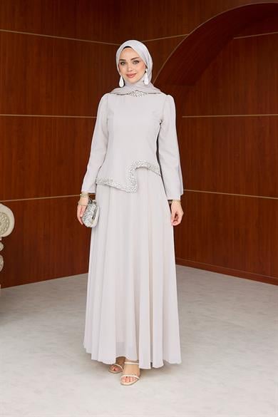 Gönül Tesettür Abiye - Vizon