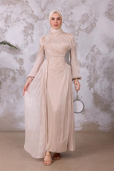 Gül Işıltı Abiye - Vizon