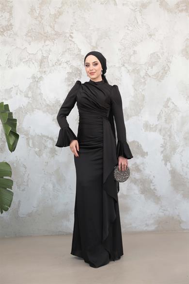 Gülnur Saten Abiye - Siyah
