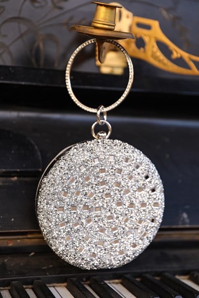 Ring Evening Dress Bag - Gray