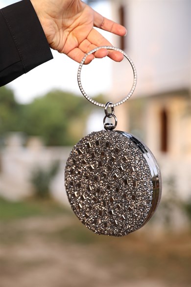 Halka Evening Dress Bag - Anthracite