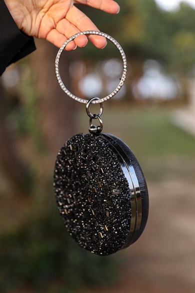 Ring Evening Dress Bag - Black