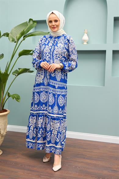 Handan Dress - Saks Blue