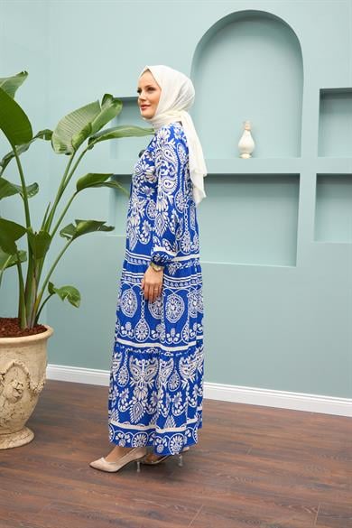 Handan Dress - Saks Blue