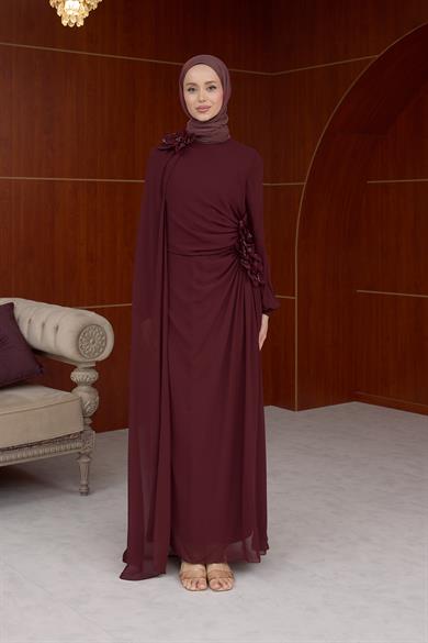 Helen Özel Tasarım Abiye - Bordo