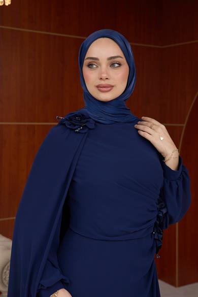 Helen Özel Tasarım Abiye - Lacivert