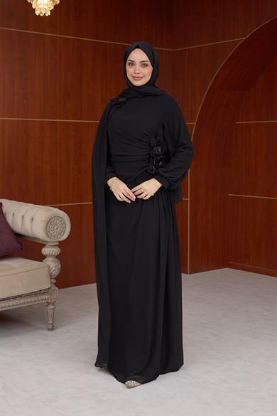 Helen Özel Tasarım Abiye - Siyah