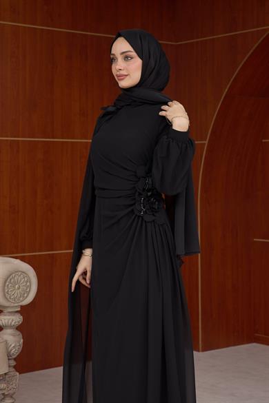 Helen Özel Tasarım Abiye - Siyah