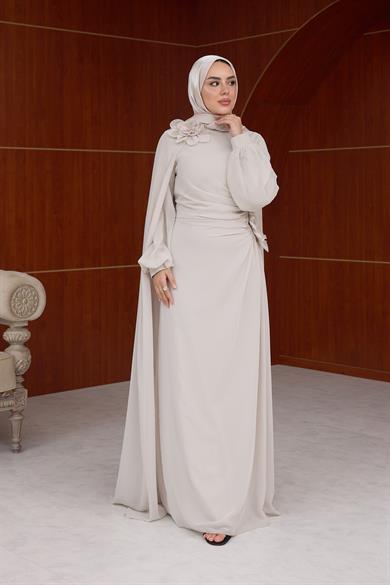 Helen Özel Tasarım Abiye - Vizon