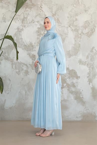 İrem Gül Detay Abiye - Bebe Mavi