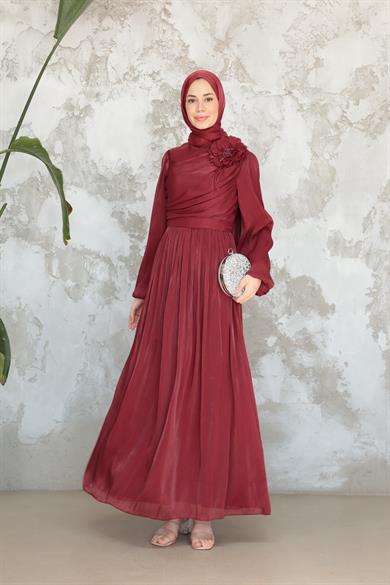 İrem Gül Detay Abiye - Bordo