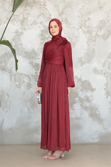 İrem Gül Detay Abiye - Bordo