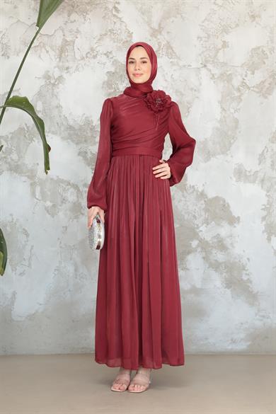 İrem Gül Detay Abiye - Bordo