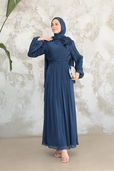 İrem Gül Detay Abiye - Lacivert