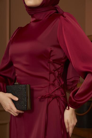 Işıl Evening Dress - Claret Red