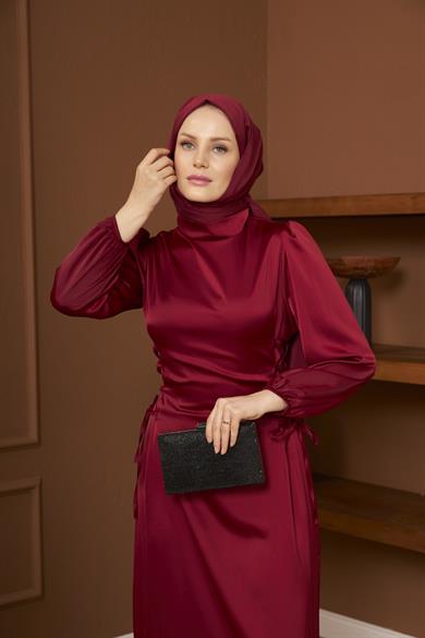 Işıl Evening Dress - Claret Red