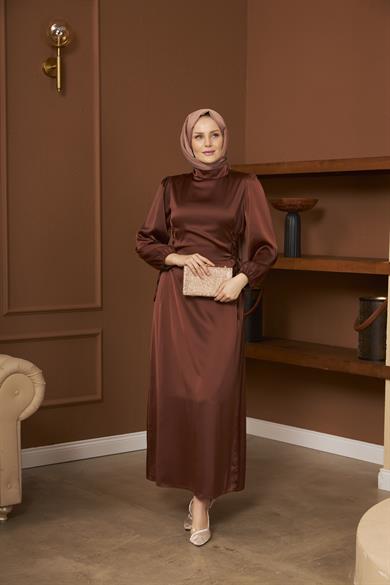 Işıl Evening Dress - Brown