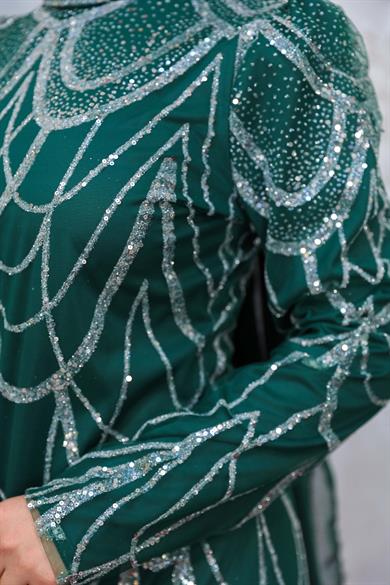 Işıltı Abiye - Zümrüt Yeşil