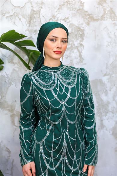 Işıltı Abiye - Zümrüt Yeşil