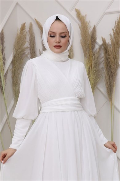 Janjan Kumaş Şal - Beyaz