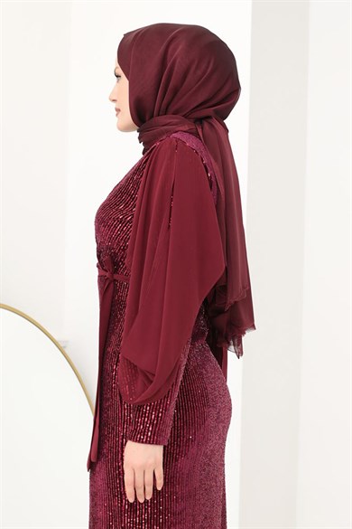 Janjan Kumaş Şal - Bordo