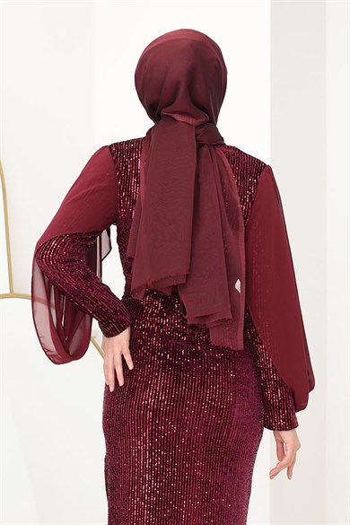 Janjan Kumaş Şal - Bordo