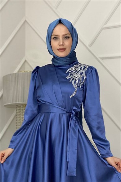 Janjan Kumaş Şal - İndigo