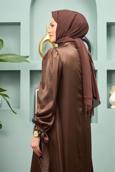 Janjan Fabric Shawl - Brown