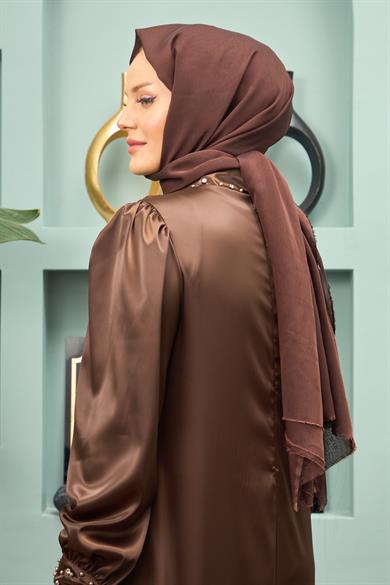Janjan Fabric Shawl - Brown