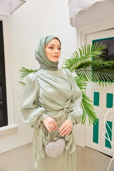 Janjan Kumaş Şal - Mint Yeşil