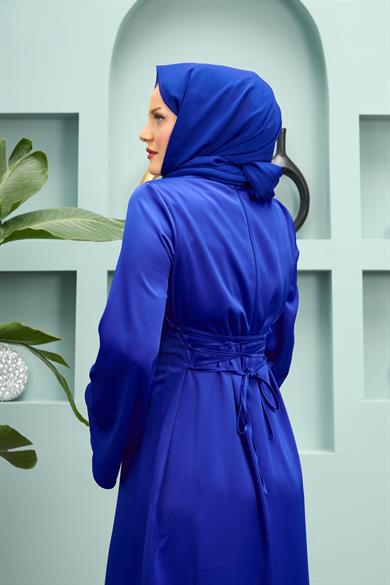 Janjan Fabric Shawl - Saks Blue