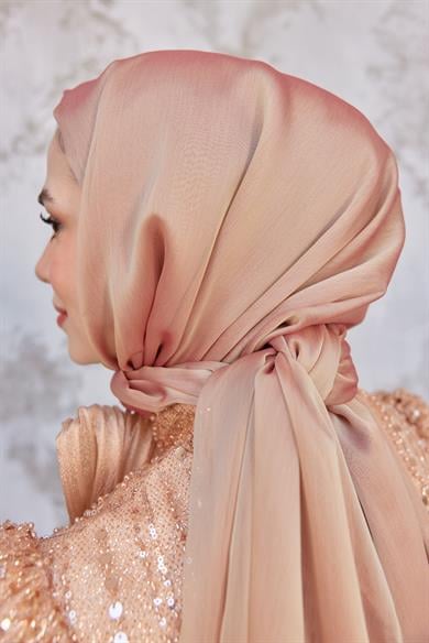 Janjan Fabric Shawl - Salmon