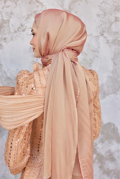 Janjan Fabric Shawl - Salmon