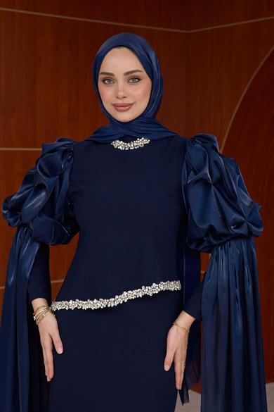 Juliet Özel Tasarım Abiye - Lacivert