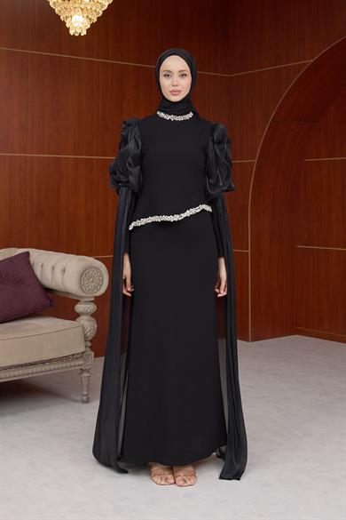 Juliet Özel Tasarım Abiye - Siyah
