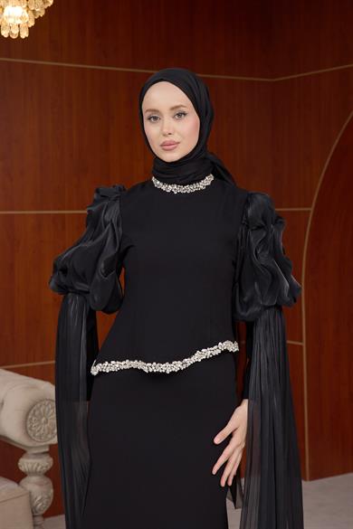 Juliet Özel Tasarım Abiye - Siyah