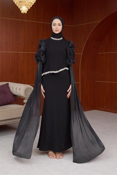 Juliet Özel Tasarım Abiye - Siyah