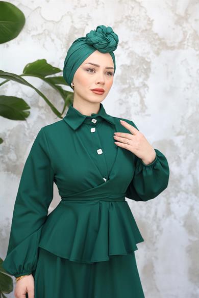 Kardelen Etekli Takım - Zümrüt Yeşil