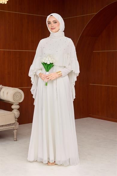 Kardelen Prenses Abiye - Ekru