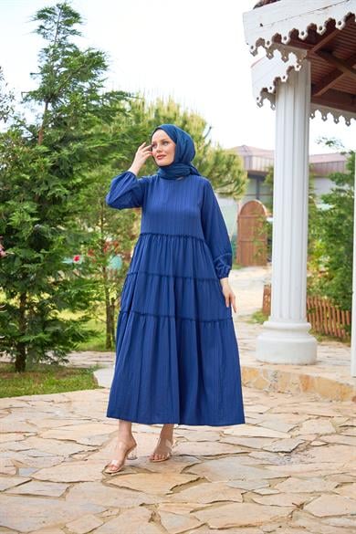 Straight Striped Dress - Blue