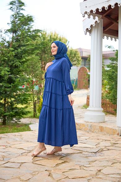 Straight Striped Dress - Blue