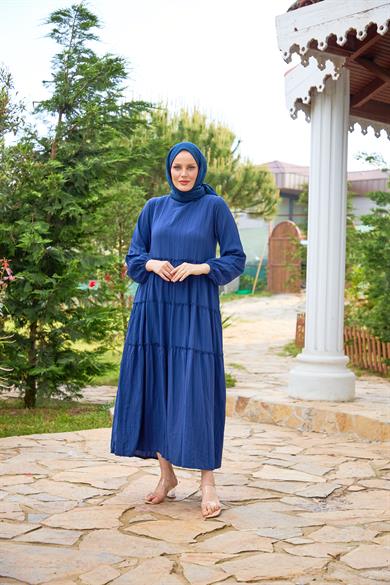 Straight Striped Dress - Blue