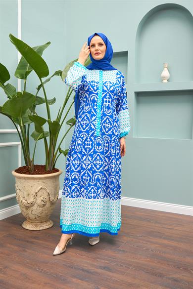 Kevser Dress - Saks Blue