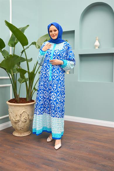 Kevser Dress - Saks Blue