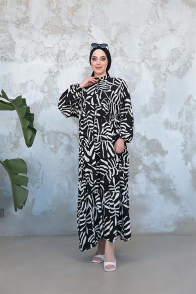 Kiraz Elbise - Siyah-Beyaz