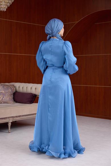 Kiraz Işıltı Abiye - Bebe Mavi