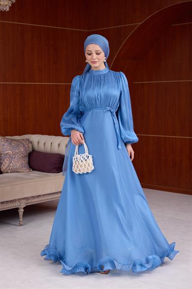 Kiraz Işıltı Abiye - Bebe Mavi